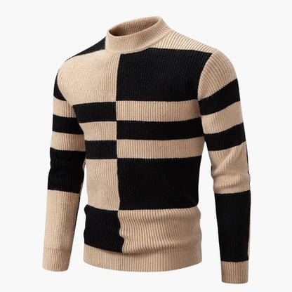Classic Crew Neck Colorblock Sweater