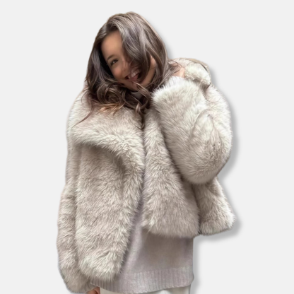 Luxurious Faux Fur Long Coat for Women - Warm Chic Design