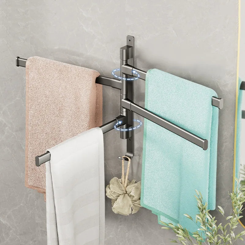Modern Swivel Towel Rack With Three Arms