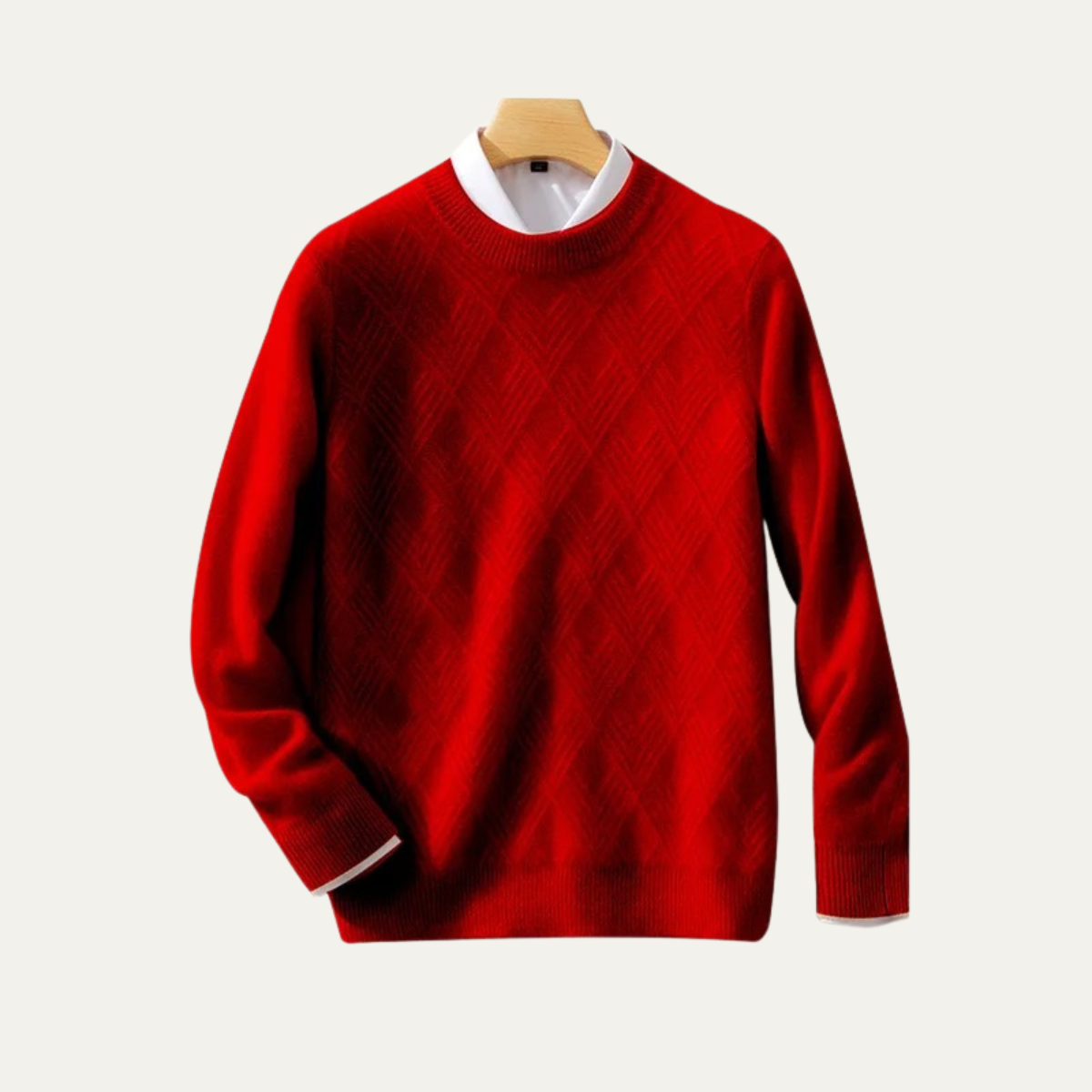 Cozy Mens Thick Cable Knit Wool Sweater