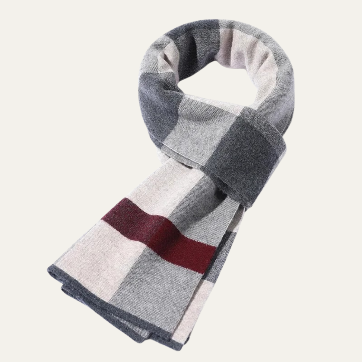Traditional Plaid Men's Wool Scarf