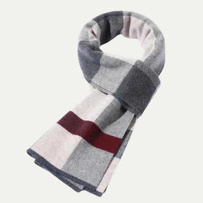 Traditional Plaid Men's Wool Scarf