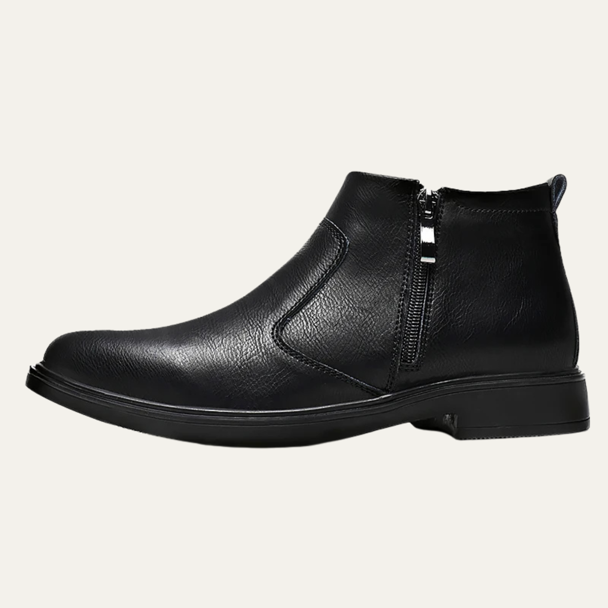 Brown Leather Men's Zip Ankle Boots - Nocini
