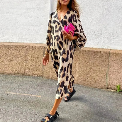 Chic Leopard Pattern Women's Dress