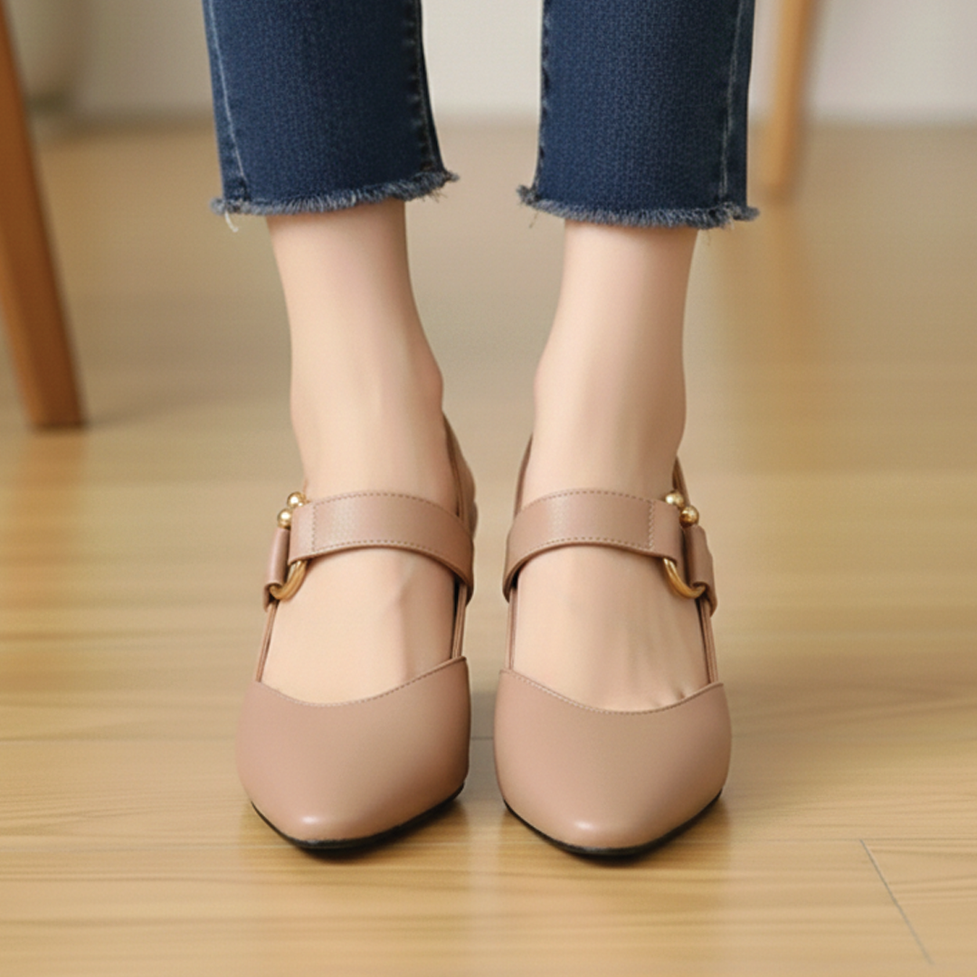Comfortable Low Block Heel Slingbacks