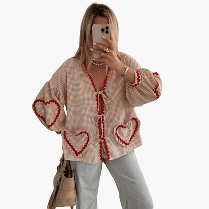 Cute Checked Shirt for Women with Sweet Pockets