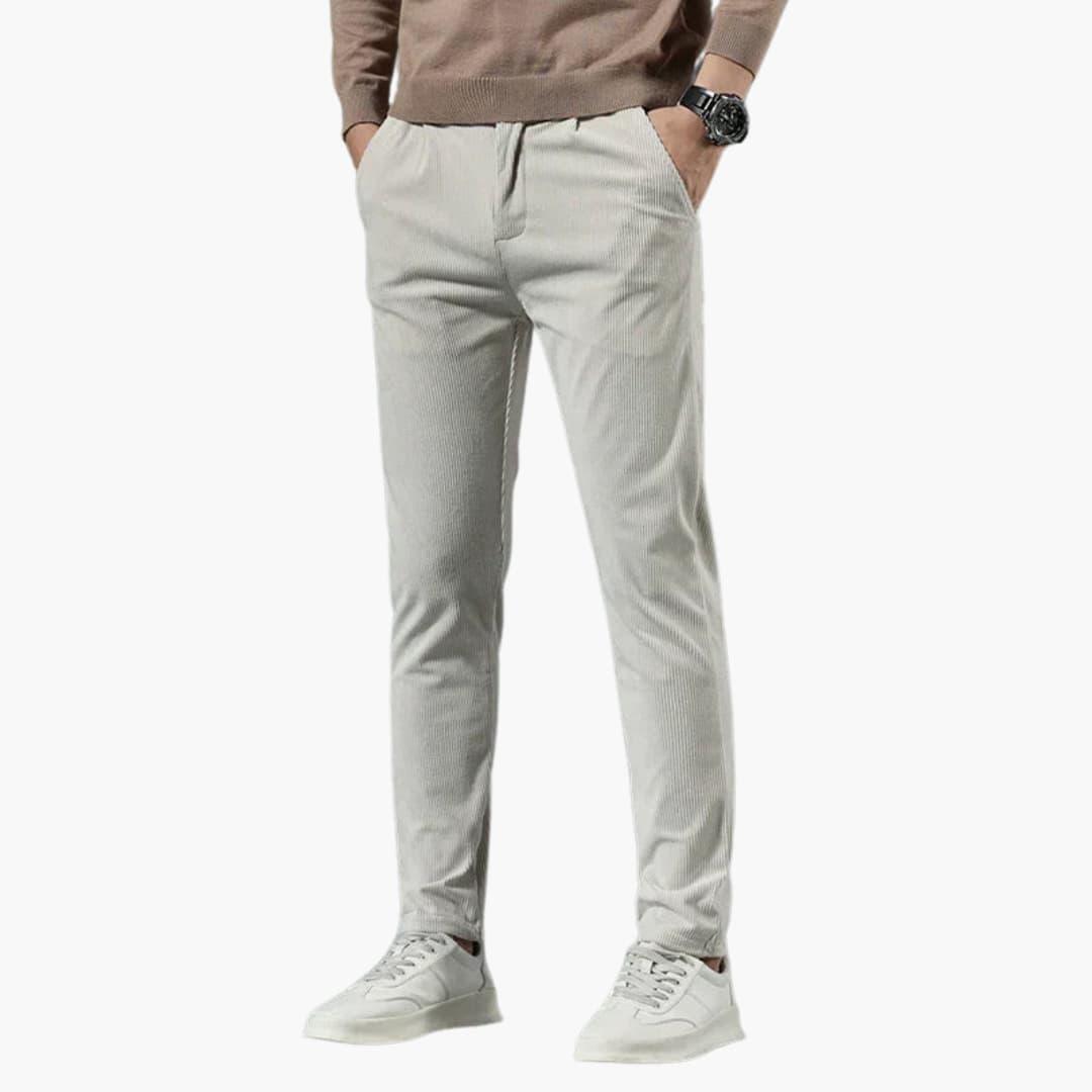Trendy Slim Fit Men's Corduroy Pants
