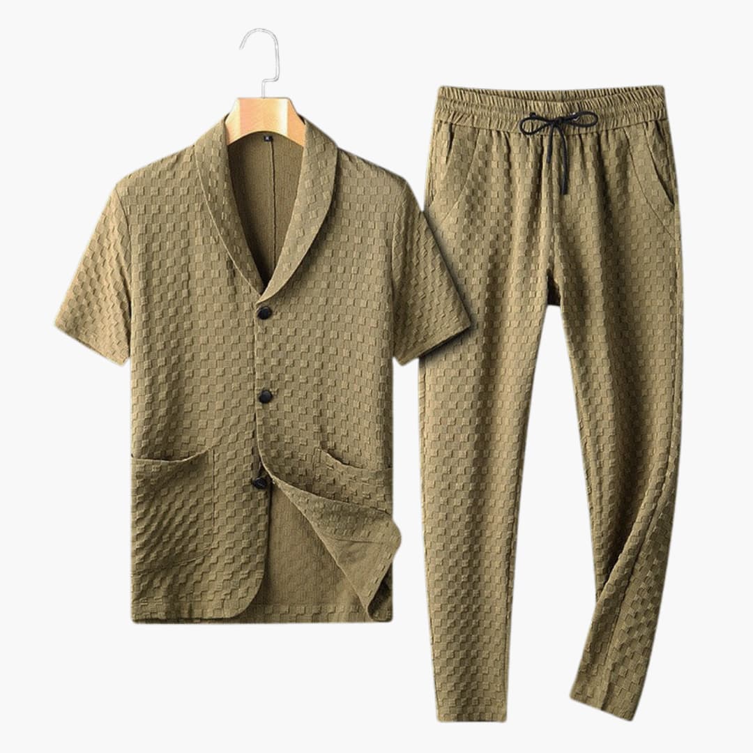 Men's Casual Summer Shorts Set with Relaxed Fit Pants