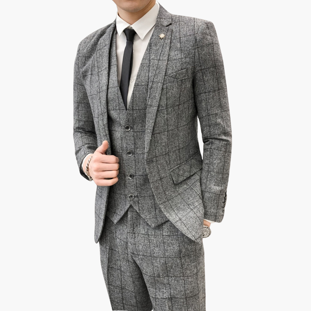Classic Men's 3-Piece Wedding Suit