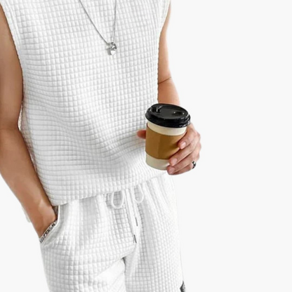 Comfortable Mens Sleepwear Set with Tank Top