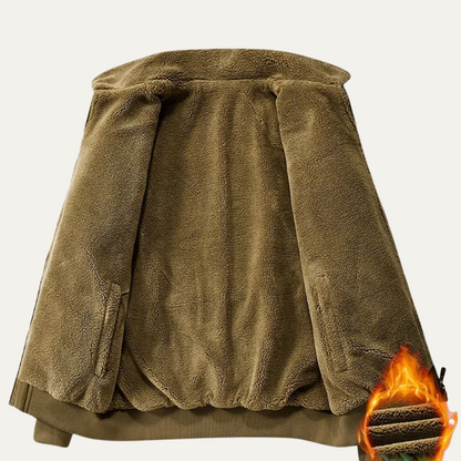 Warm Reversible Mens Fleece Bomber Jacket