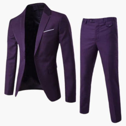 Slim Fit Men's Two Piece Summer Suit
