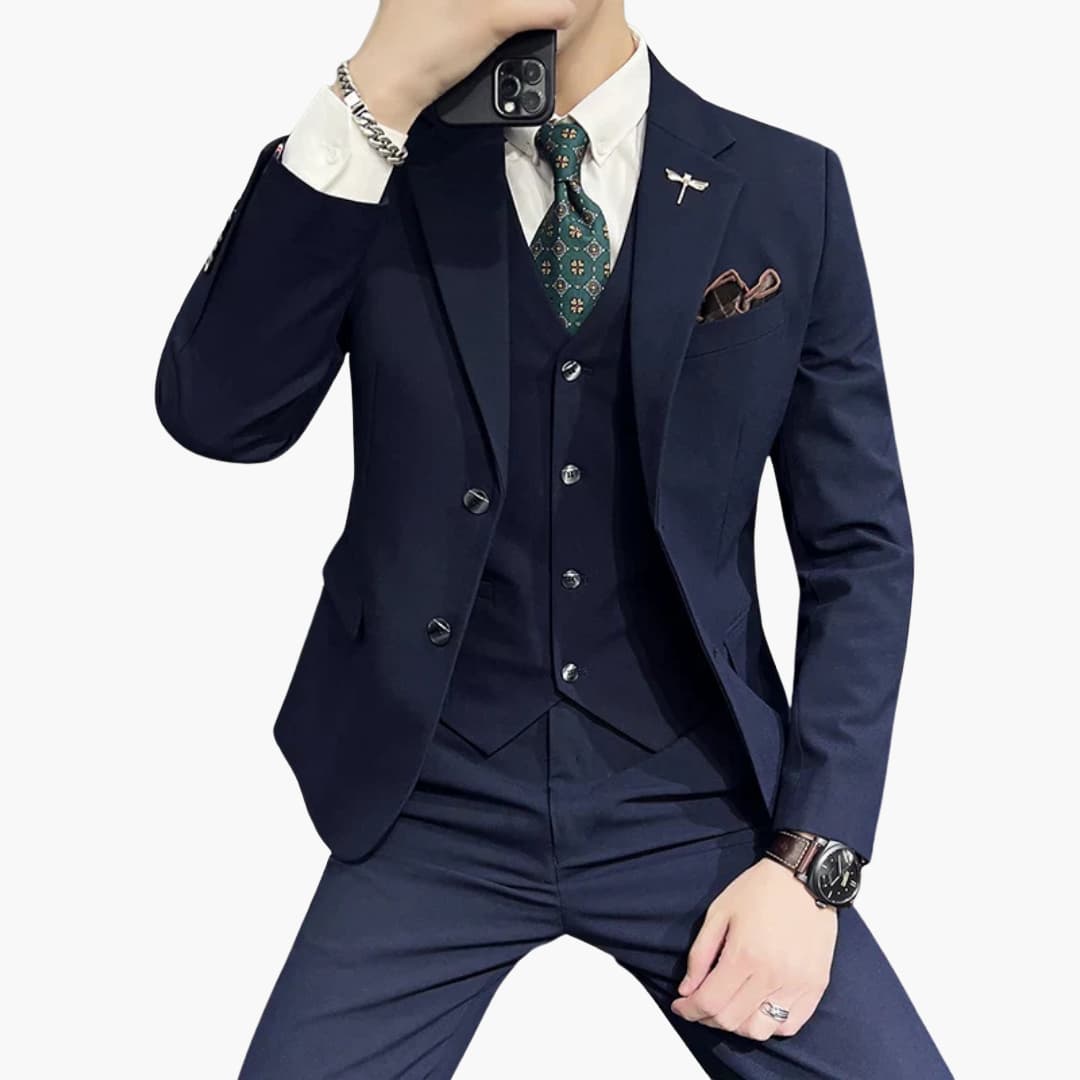 Classic 3 Piece Slim Fit Men's Suit - Olytrend