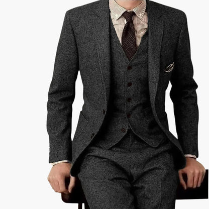 Men's Slim Fit 3 Piece Suit with Classic Lapel
