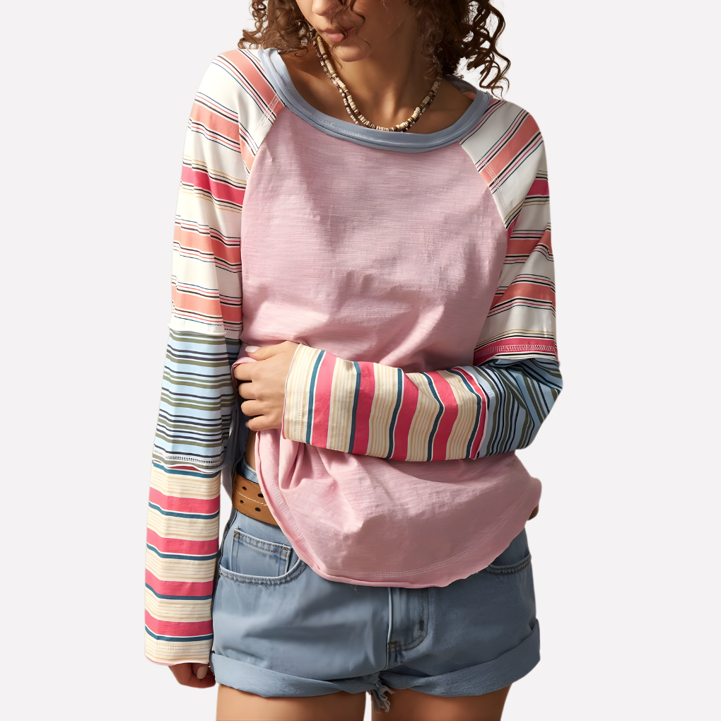 Women's Chic Loose Fit Bell Sleeve Blouse