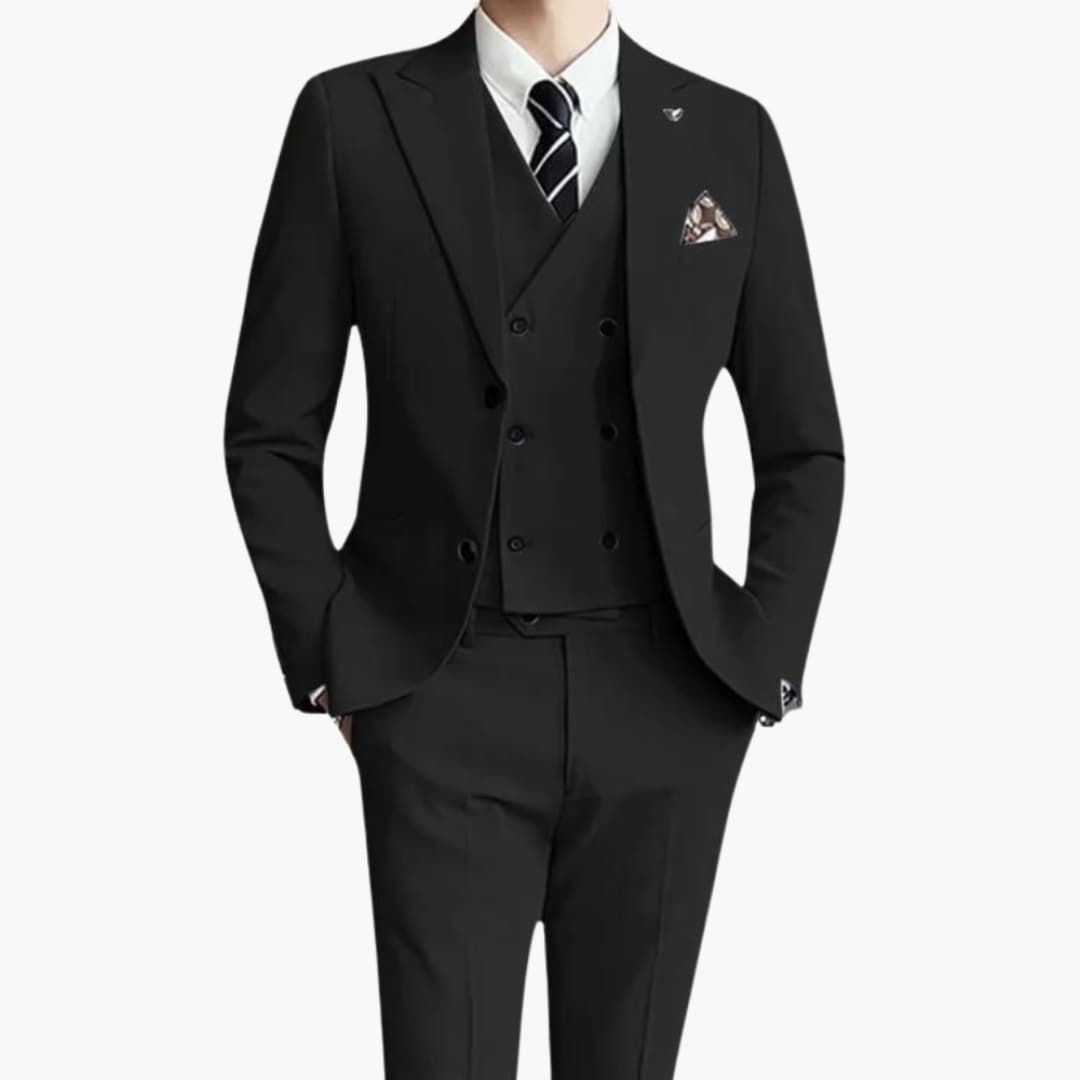 Classic Fit Business Men's 3 Piece Suit