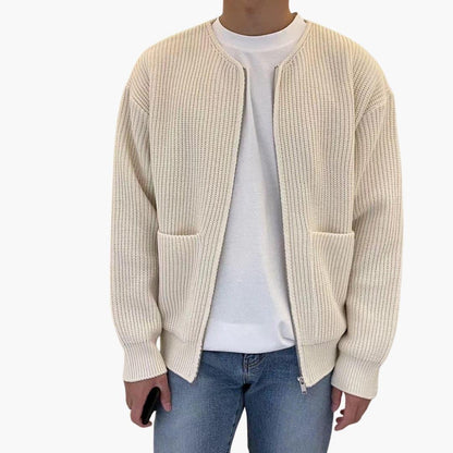Men's Zip Front Pocket Sweater