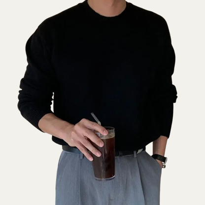 Simple Men's Classic Crew Neck Knitted Sweater