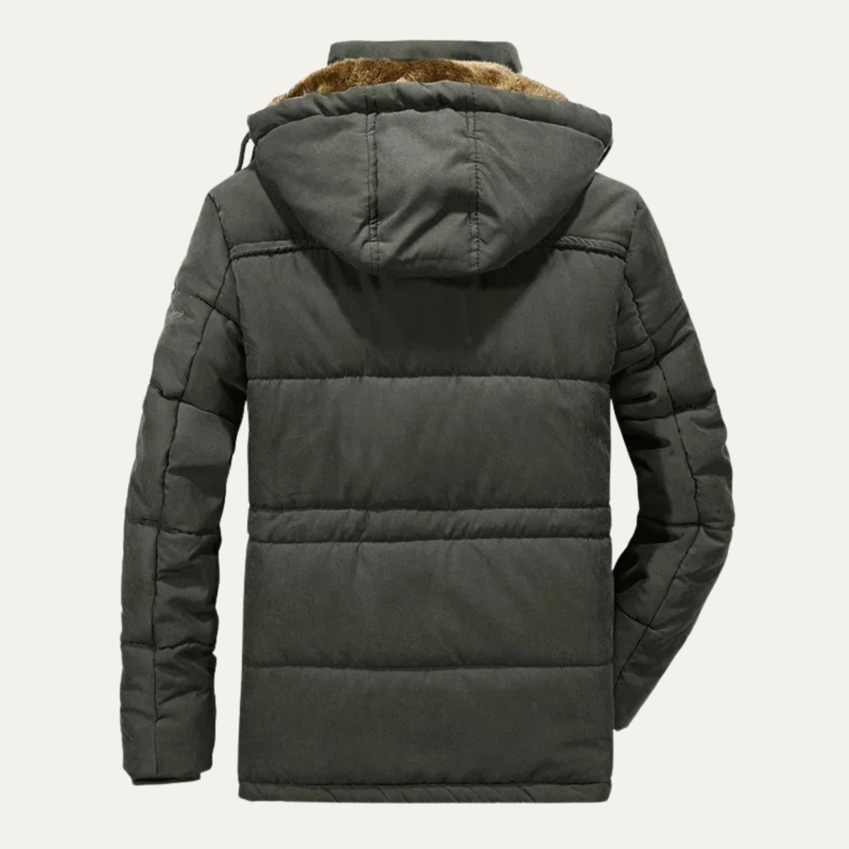 Insulated Men's Fleece Lined Hooded Winter Parka Coat