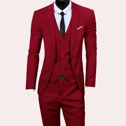 Mens Classic 3-Piece Business Suit