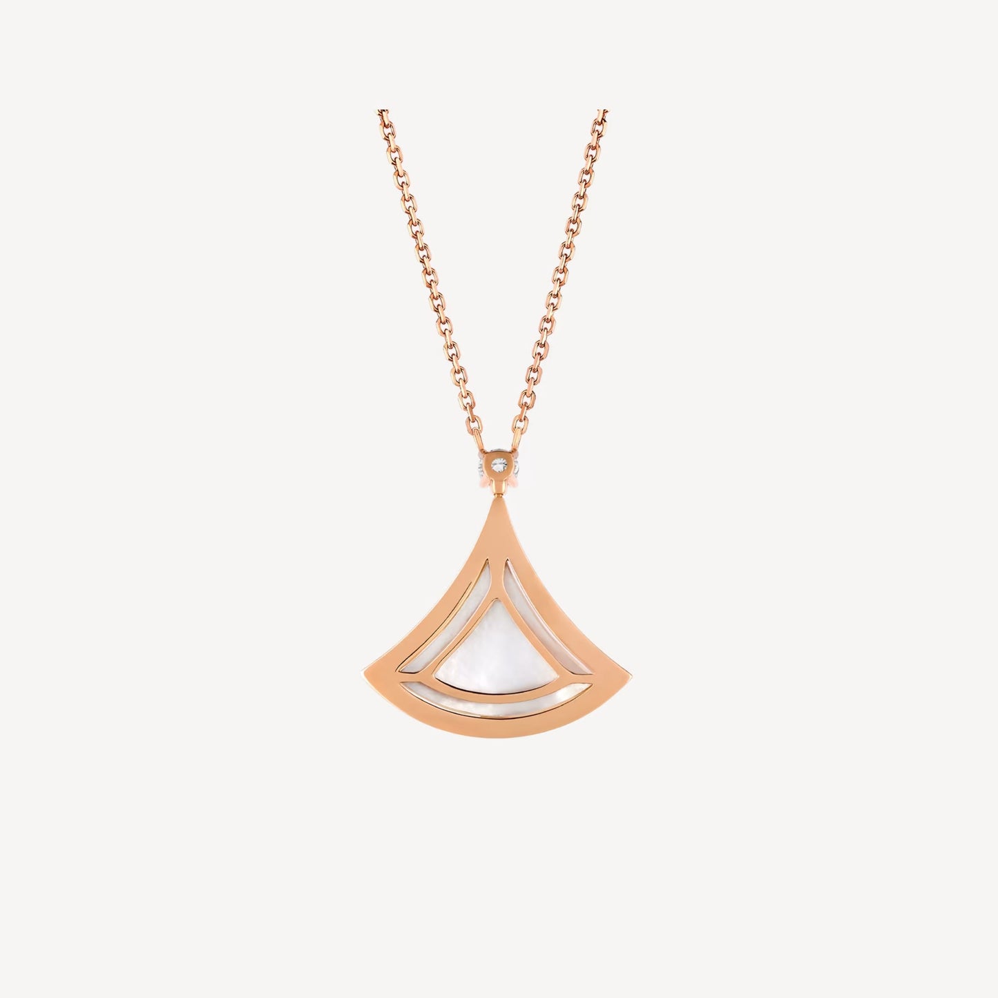 Luxurious Mother of Pearl 925 Silver Gold Necklace