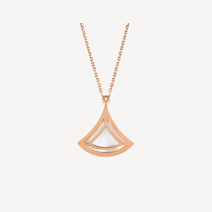 Luxurious Mother of Pearl 925 Silver Gold Necklace