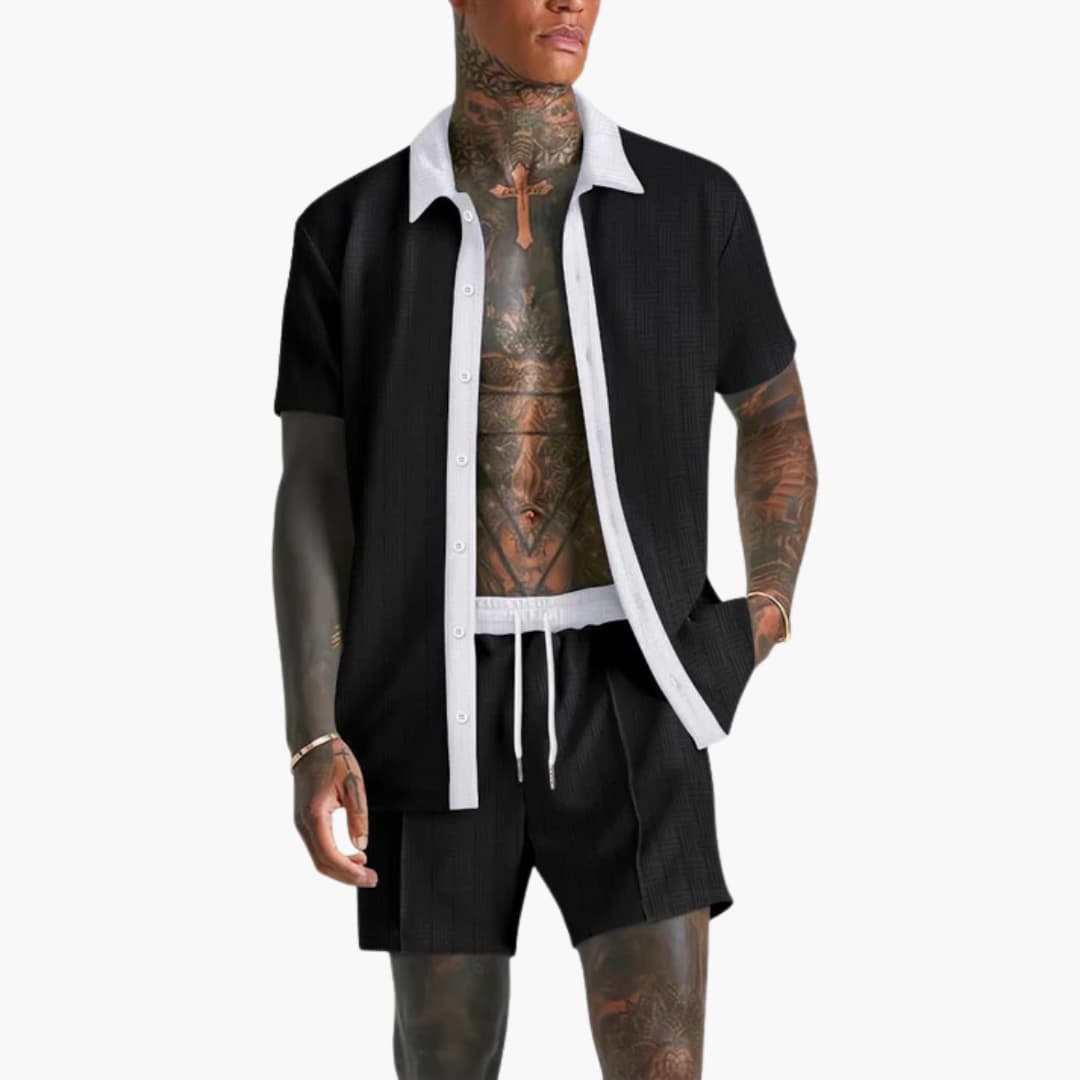 Men's Casual Shorts and Tee Set