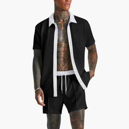 Men's Casual Shorts and Tee Set