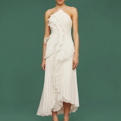 Chic Uneven Hemline Dress