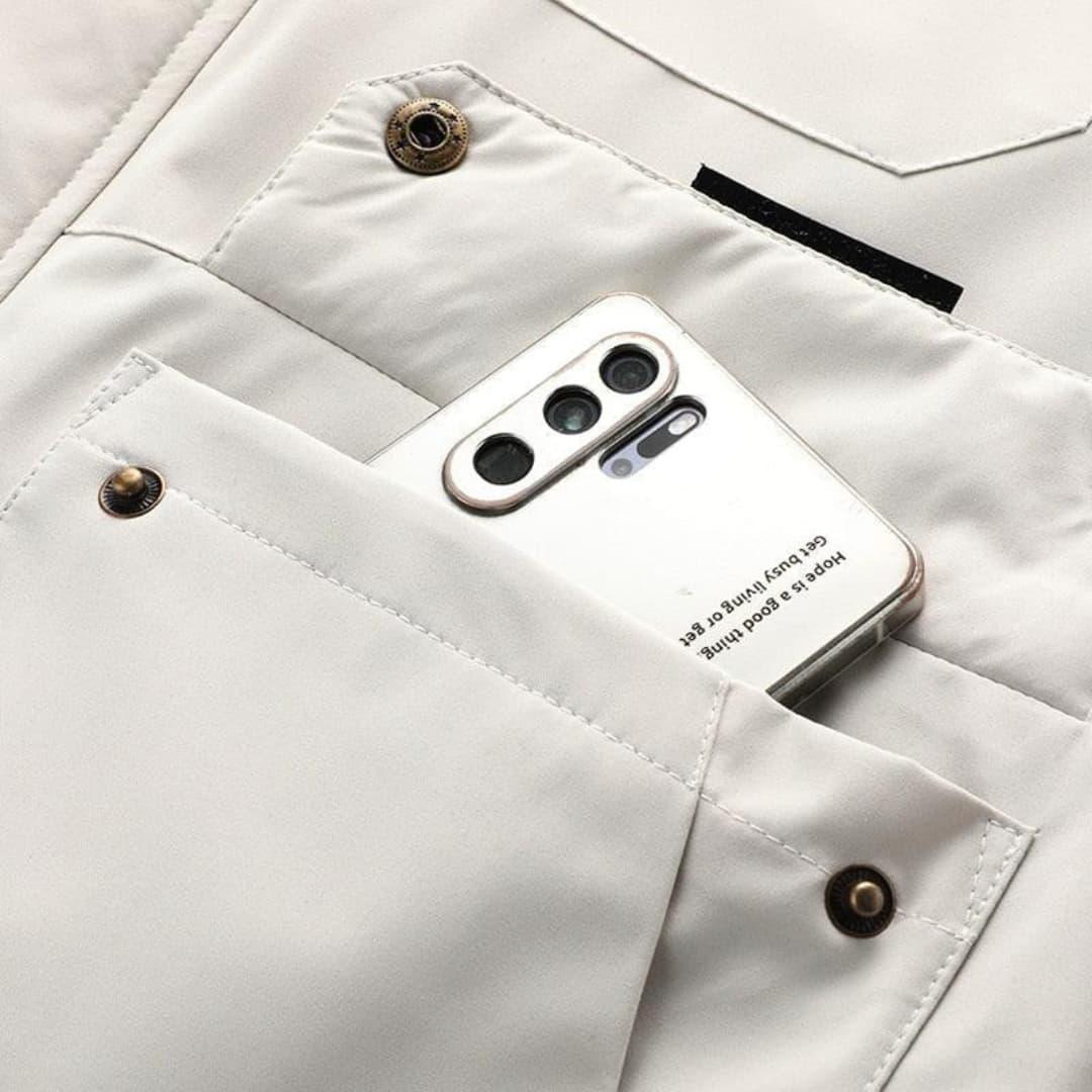 Practical Men's Zip Up Waterproof Jacket