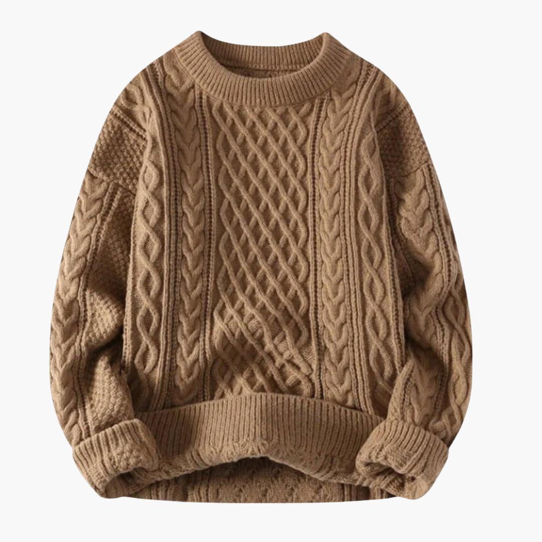 Cozy Mens Crew Neck Winter Sweater
