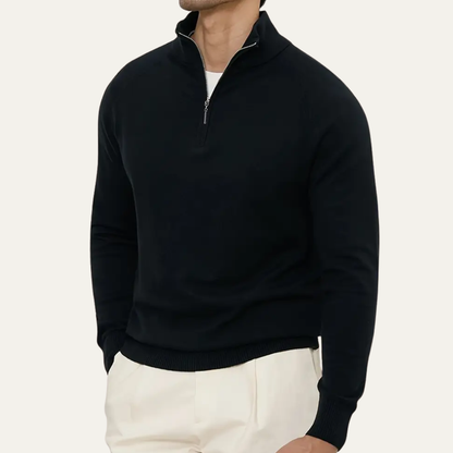 Warm Classic Men's Cashmere Half Zip Sweater