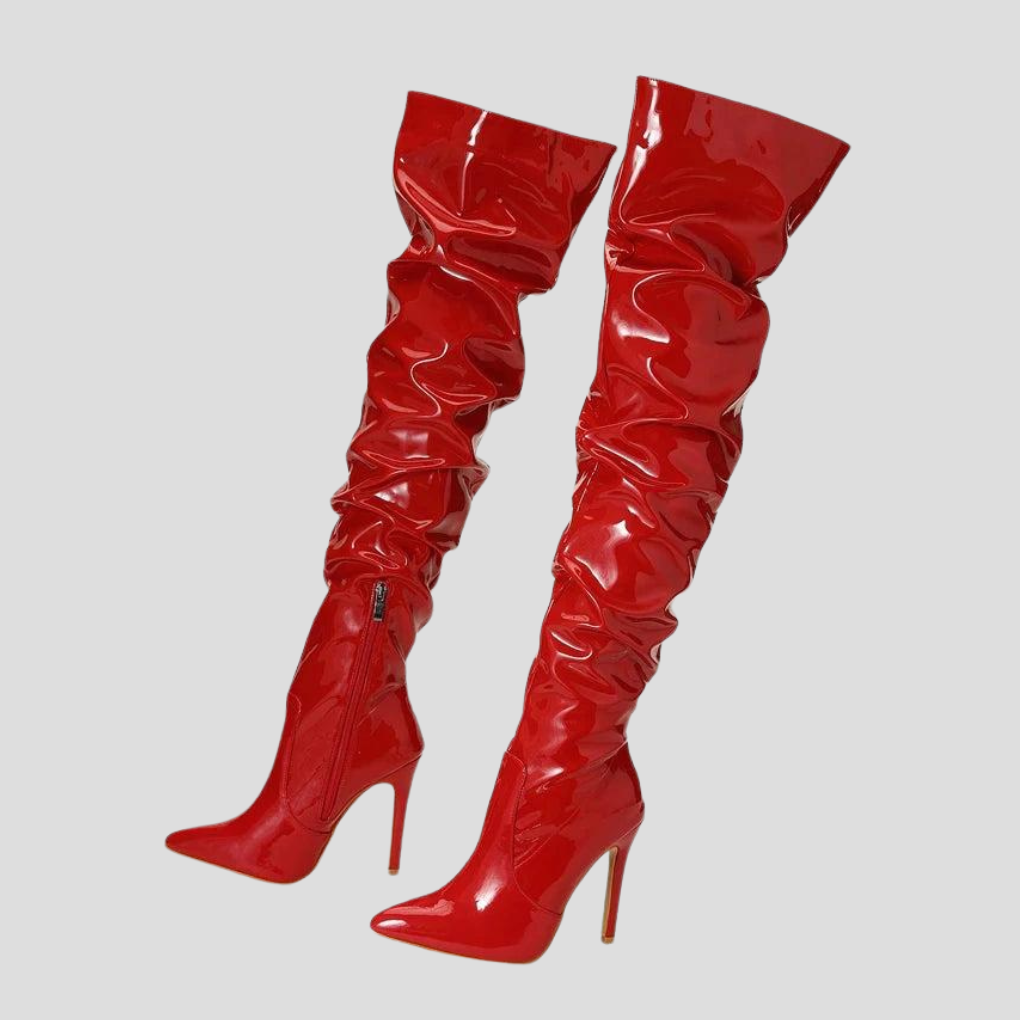 Ladies High 8cm Heel Ankle Boots