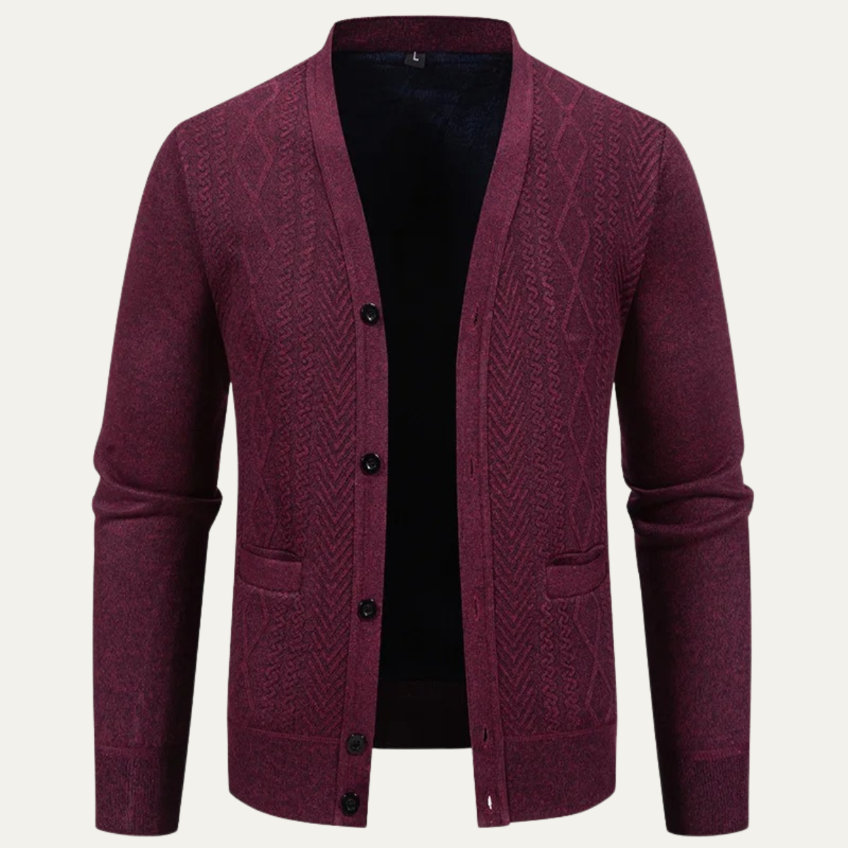 Men's Relaxed Fit V Neck Knit Cardigan Sweater