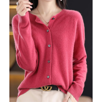 Classic Crew Neck Women's Cardigan