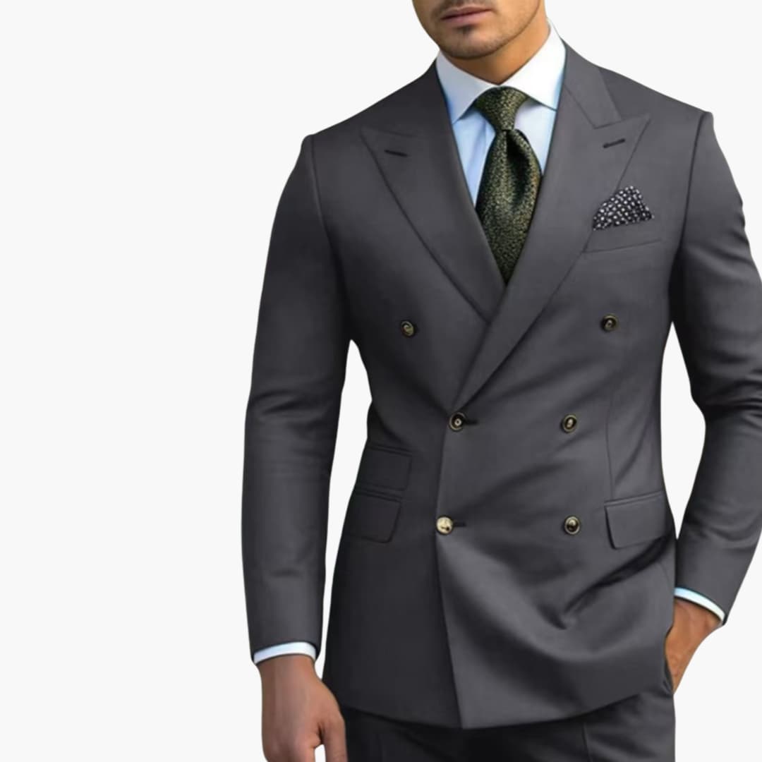 Classic Two Piece Suit with Fit Jacket and Pants