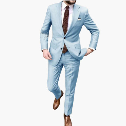 Men's Classic Two-Piece Slim Fit Business Suit