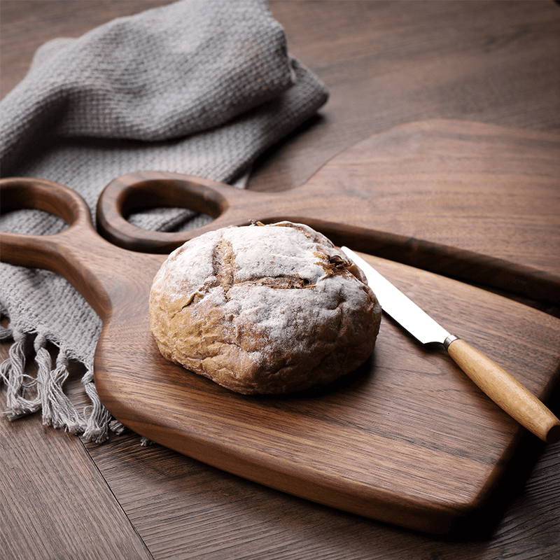 Walnut Wood Cutting Board with Rounded Handle