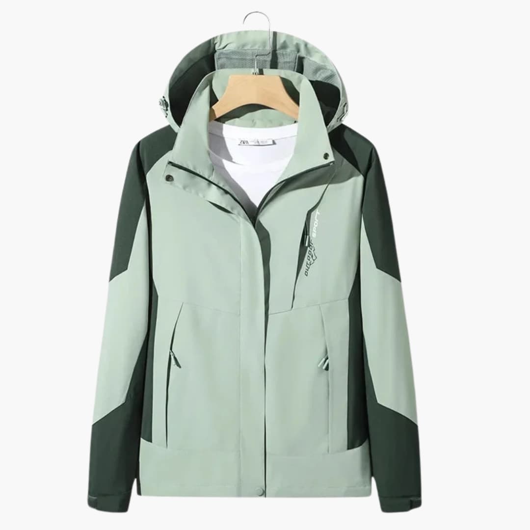 Waterproof Men's Snow Jacket with Hood and Zip - Olytrend