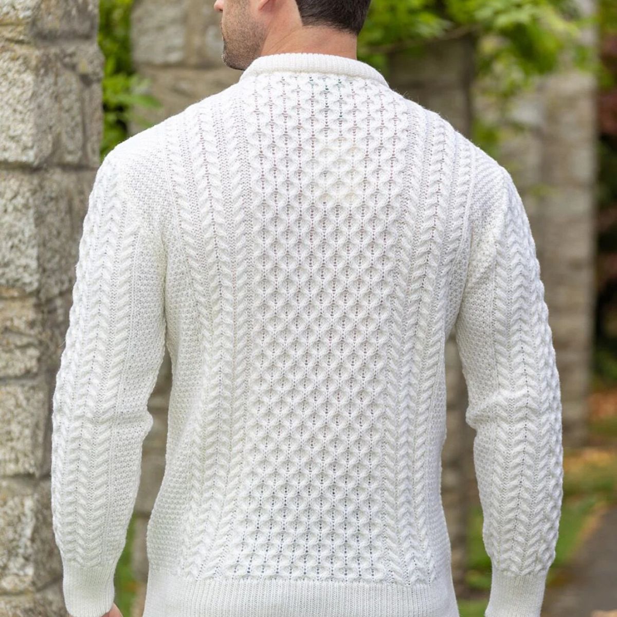 Classic Cable Knit Crew Neck Men's Sweater