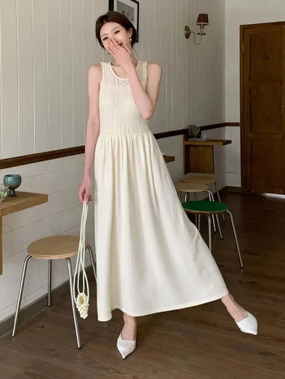 Simple Embroidered A-Line Summer Dress - Nocini