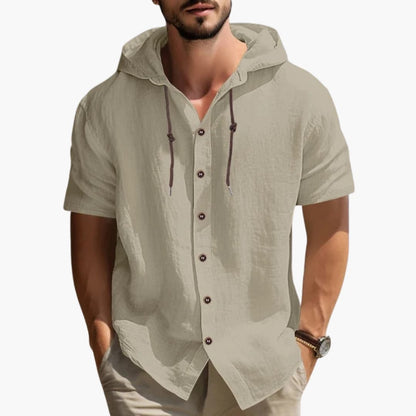 Casual Summer Hoodie Short Sleeve Shirt