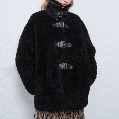 Large Button Front Winter Coat for Women