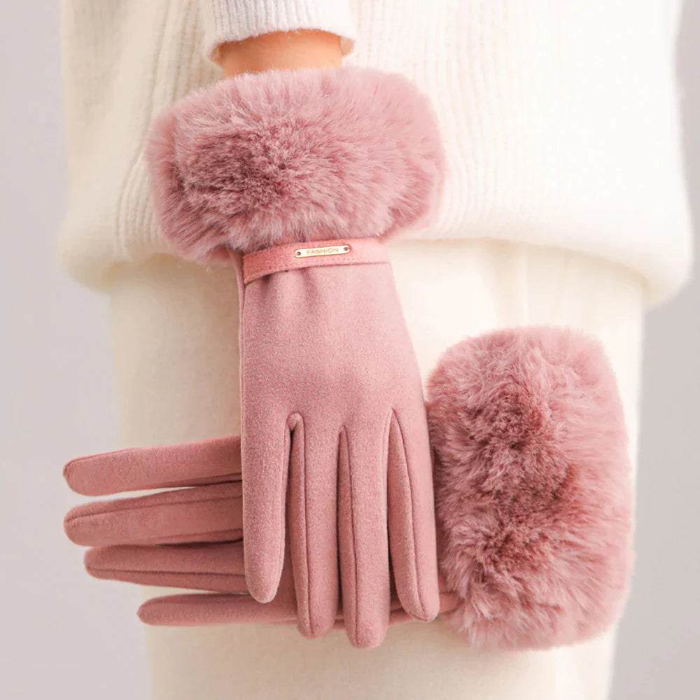 Luxurious Fur Lined Winter Gloves