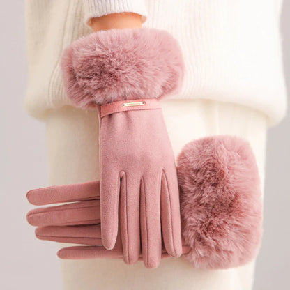Luxurious Fur Lined Winter Gloves