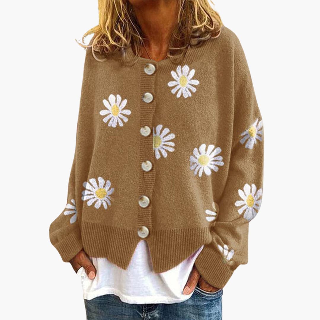 Ladies Floral Long Sleeve Sweater
