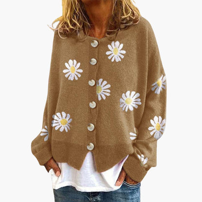 Ladies Floral Long Sleeve Sweater