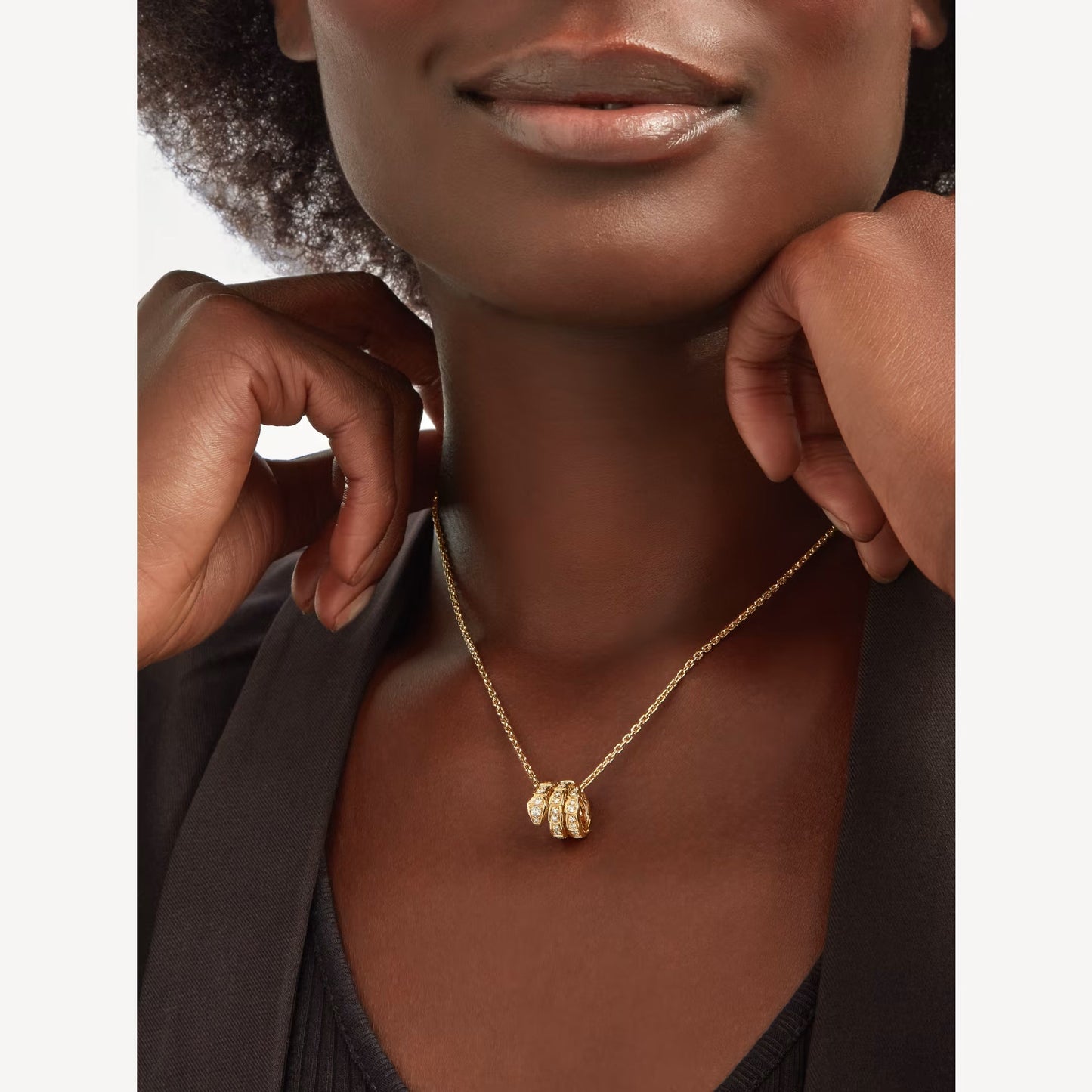 Luxury Silver Gold Plated CZ Necklace