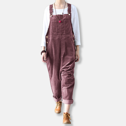 Comfy Women's Corduroy Overalls with Pockets