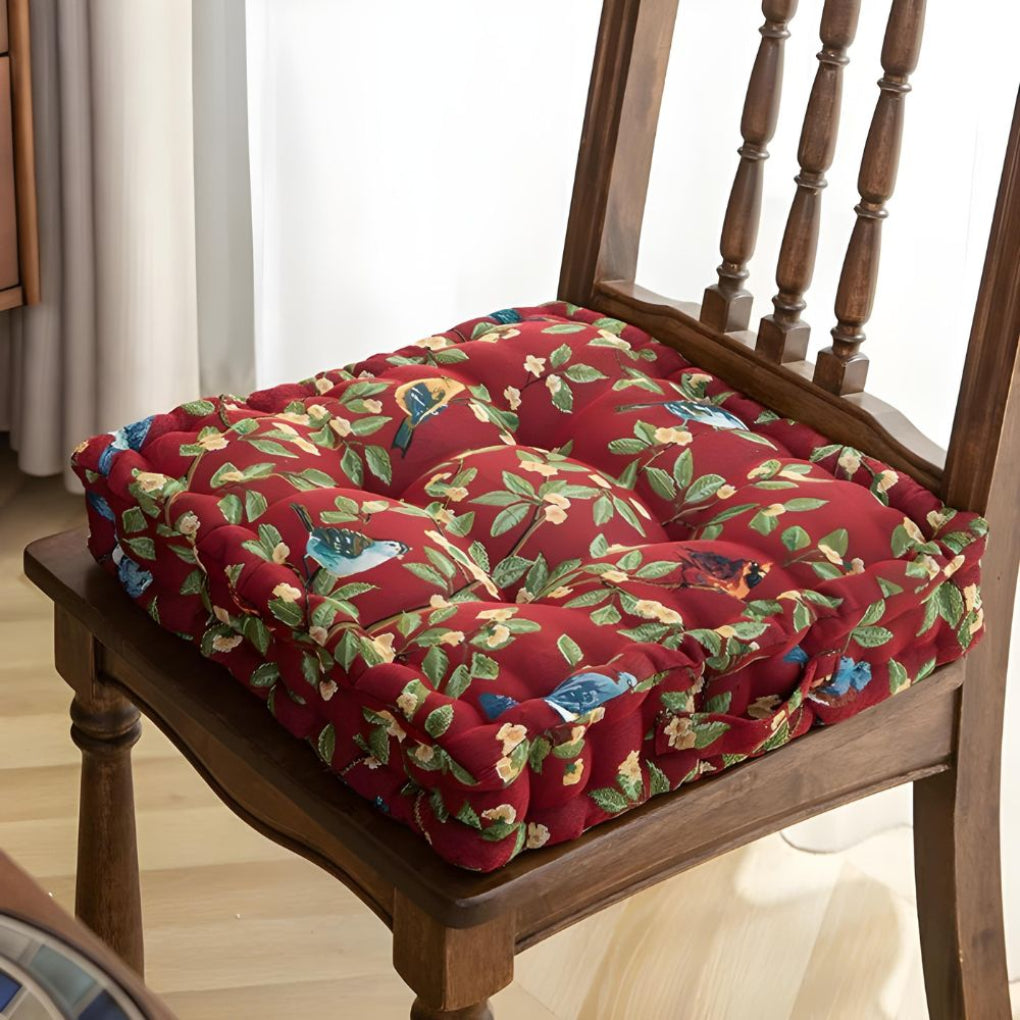 Comfortable Cushioned Chair Pad with Straps